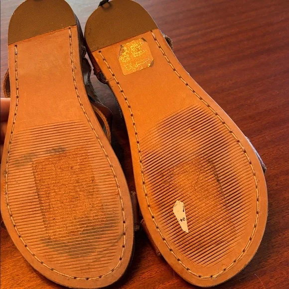 BED|STU Brown Leather Cutout Open-Toe Sandals - Picture 7 of 7